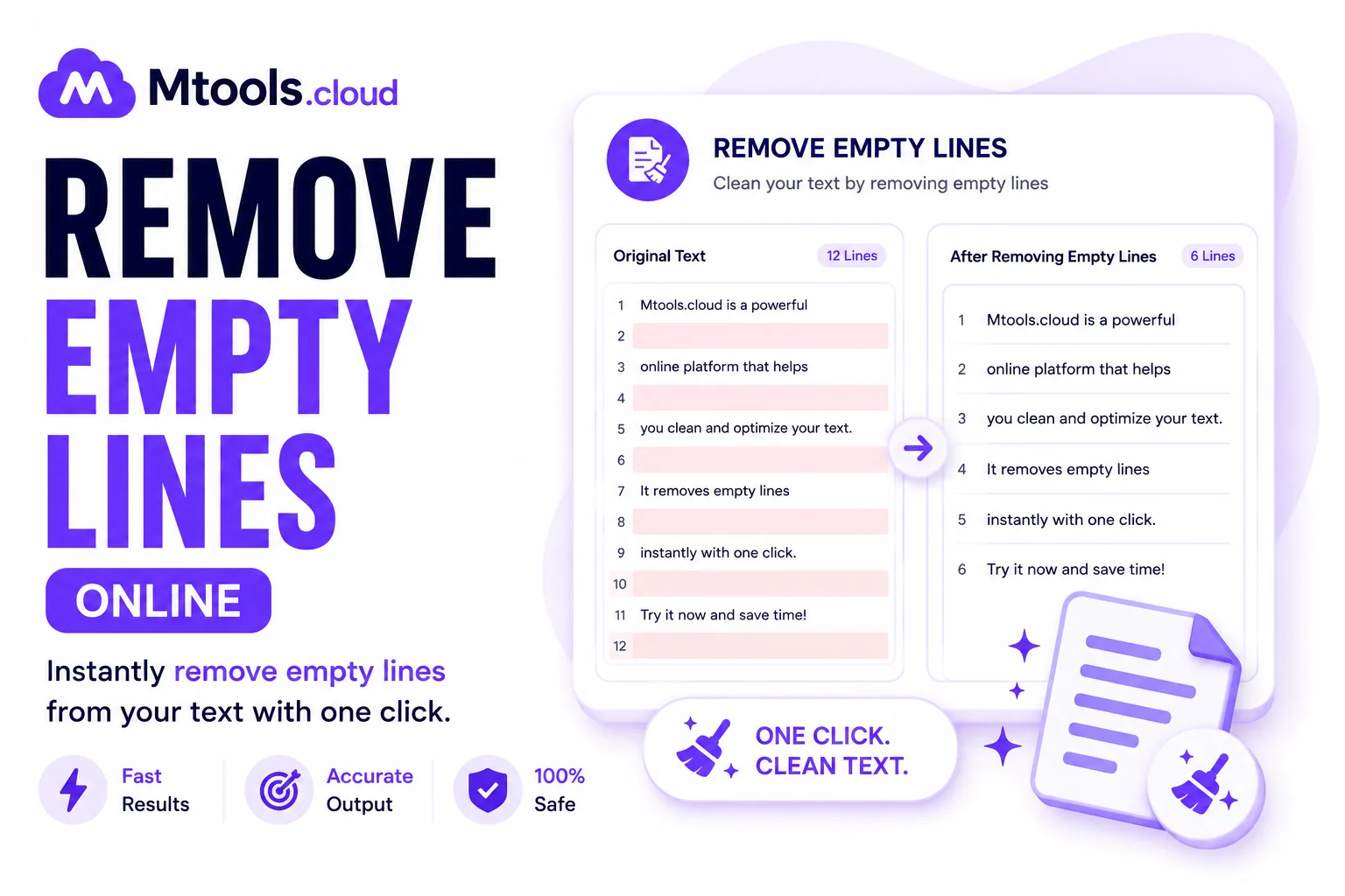 Remove Empty Lines Tool Visual