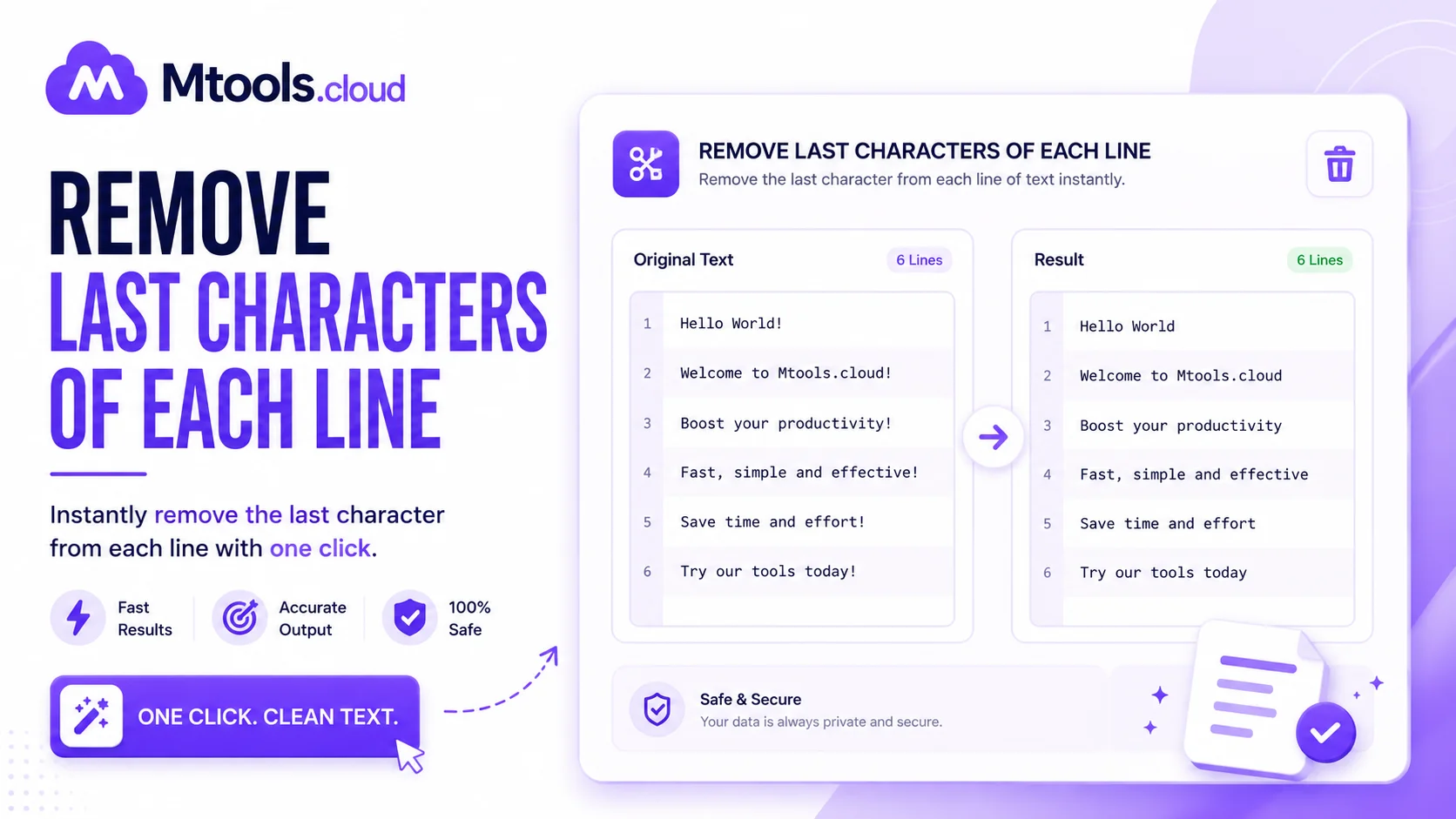 Remove Last Characters Of Each Line Tool