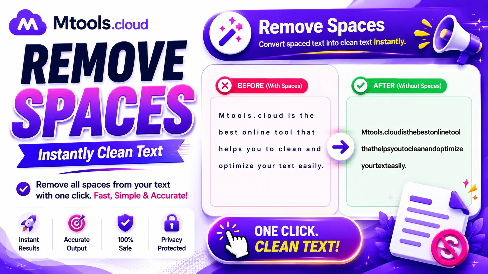 Remove Spaces Tool Visual
