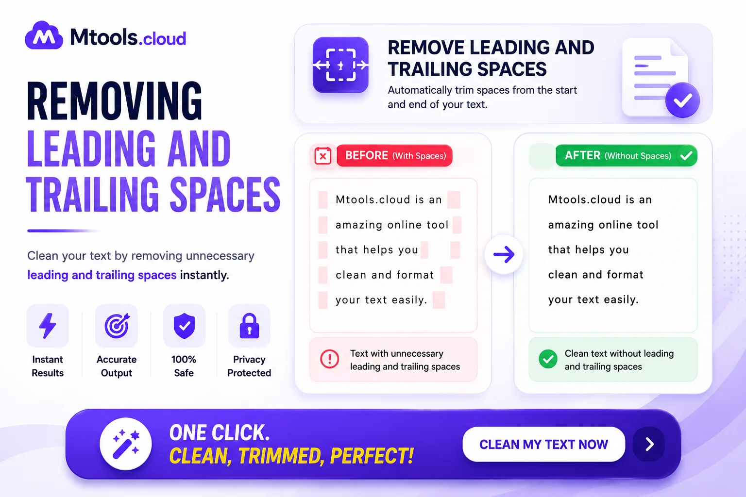 Removing Leading And Trailing Spaces Tool